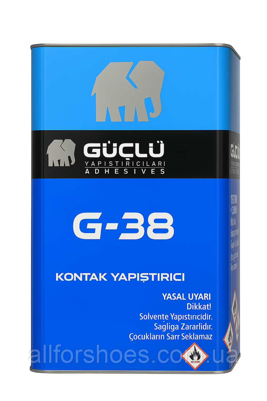 Guclu G38 поліхлороповий клей, для шкіри та шкірозамінника, дерева, коркових виробів і каучуку