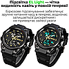 Годинник чоловічий чорний з підсвічуванням водонепроникний Skmei будильник секундомір + коробка, фото 3