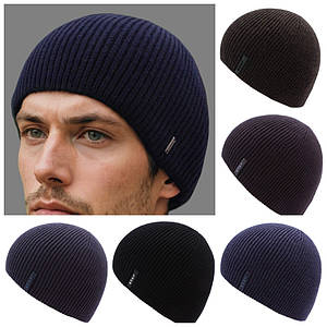 Чоловіча шапка осінь зима кашемір вовна без підкладки еластична класична модель Україна