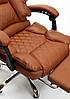 Крісло офісне Diego Comfort Pro світло-коричневий, фото 6