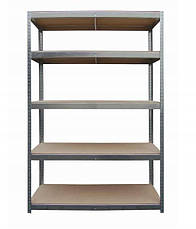 Металевий стелаж 180х90х40 см Сірий для будинку складу магазину комори, фото 2