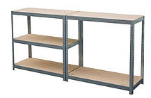 Металевий стелаж 180х90х40 см Сірий для будинку складу магазину комори, фото 4