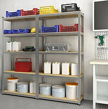 Металевий стелаж 180х90х40 см Сірий для будинку складу магазину комори, фото 5