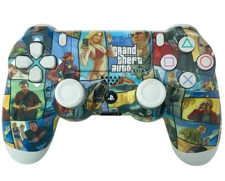 Бездротовий геймпад Double-Motor Vibration 4 Wireless Controller для PS4/PC Grand theft Auto, фото 1