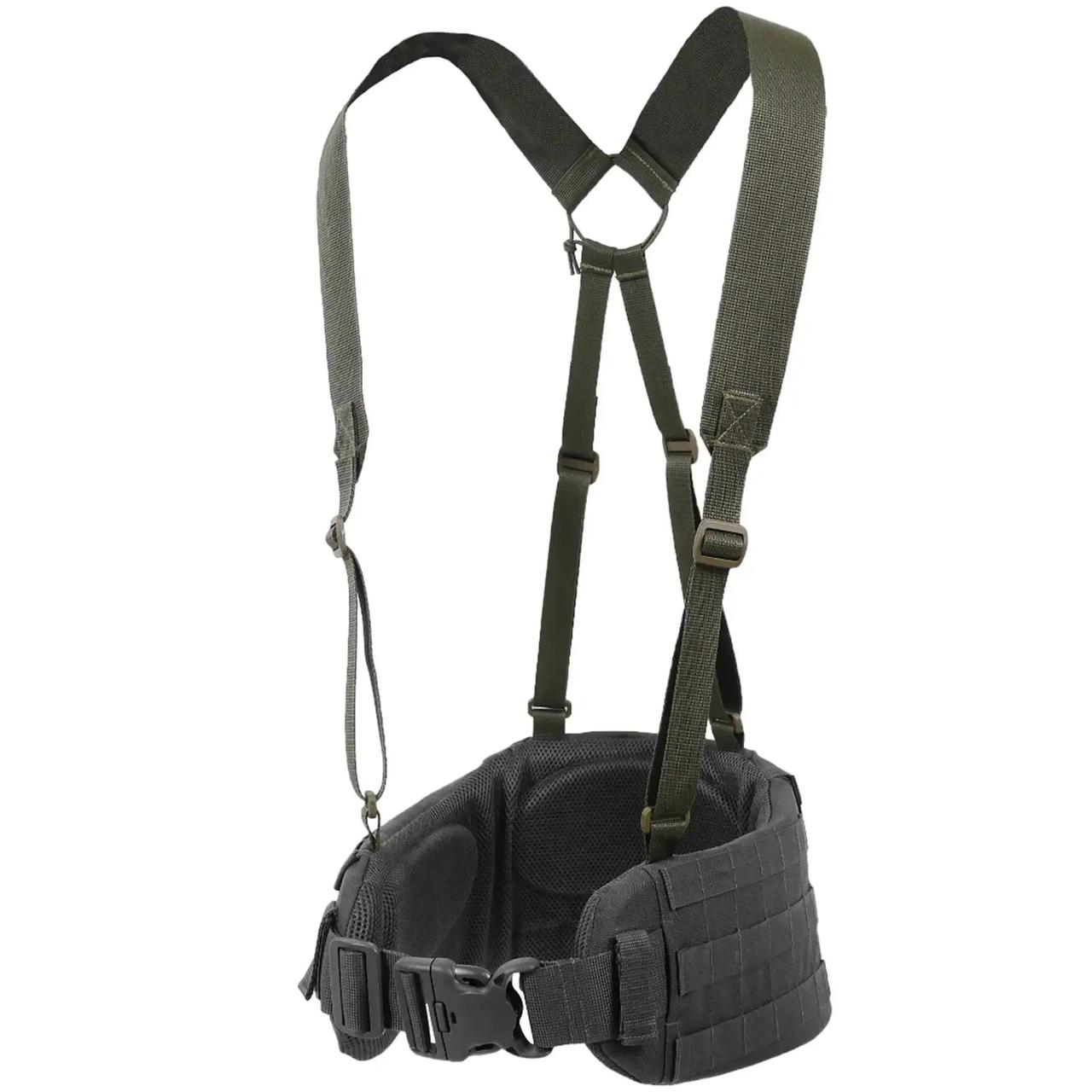 Плечові лямки для РПС (Ремінно-Плечової Системи) Хакі З поліамідними Стропами 50мм 4 точки Кріплення, фото 1