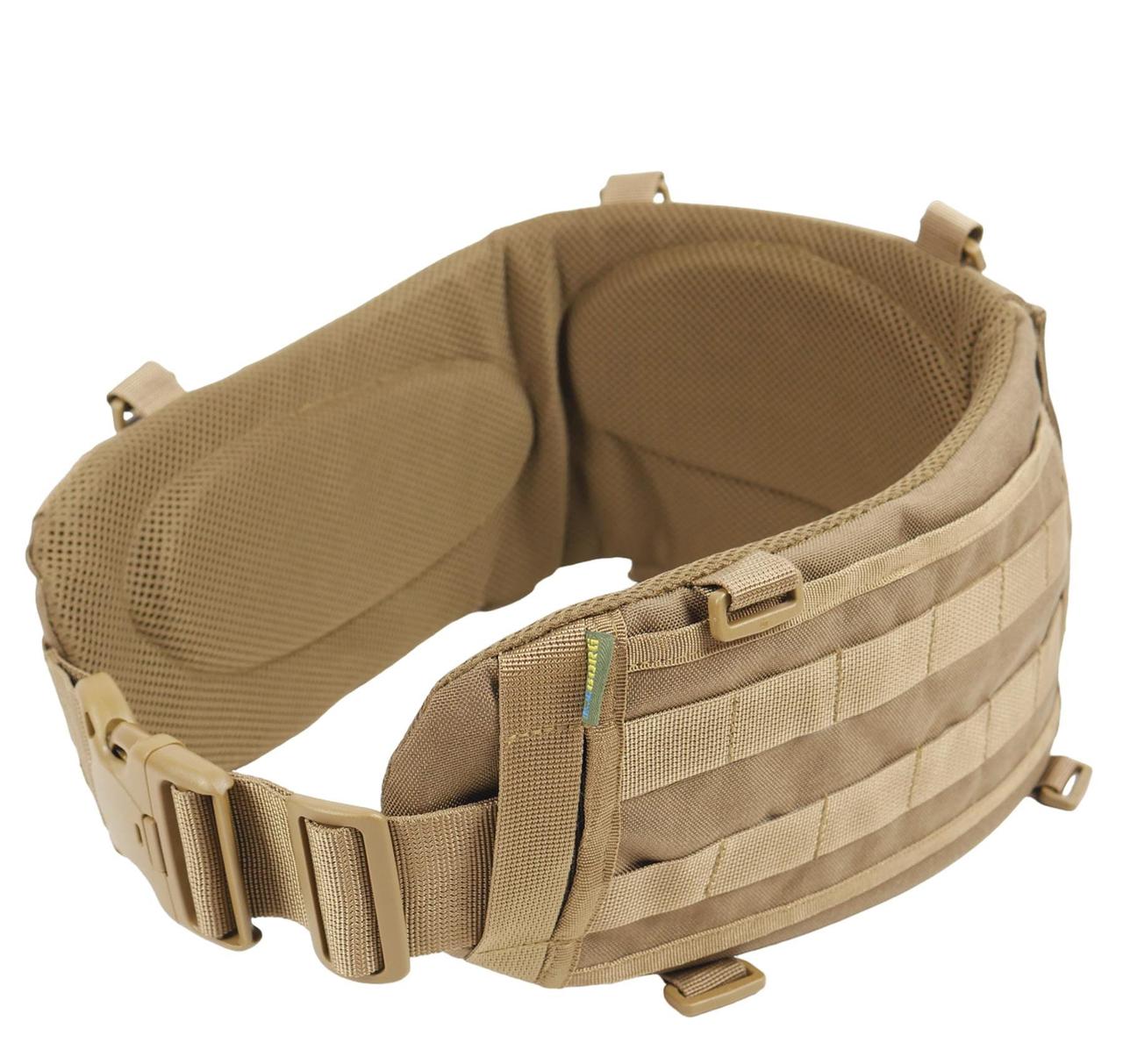 Анатомічний Пояс для РПС Kiborg R-3 з Cordura 1000D З стропами MOLLE по 2 ряди Койот, фото 1