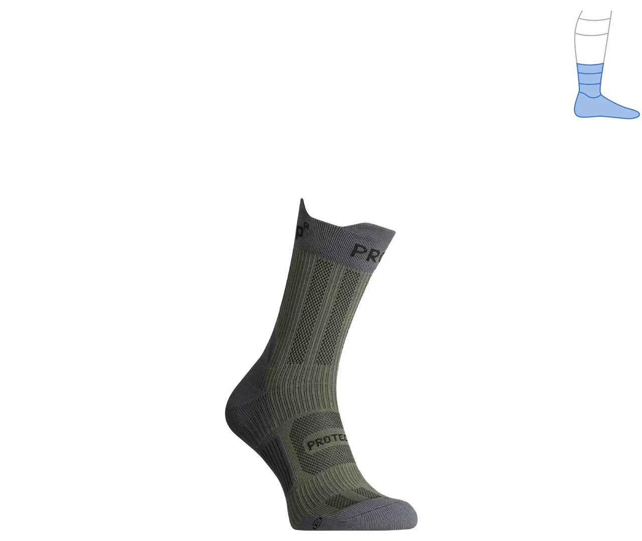 Шкарпетки компресійні літні "ShortDry PRO" сіро-зелені, фото 1
