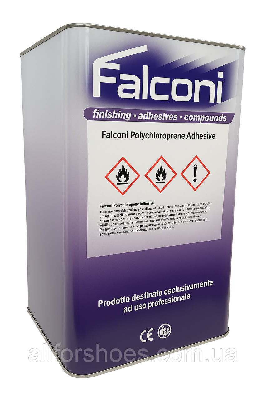Клей Falconi Polychloroprene Adhesive 13 кг — контактний поліхлоропреновий клей для взуття та меблів