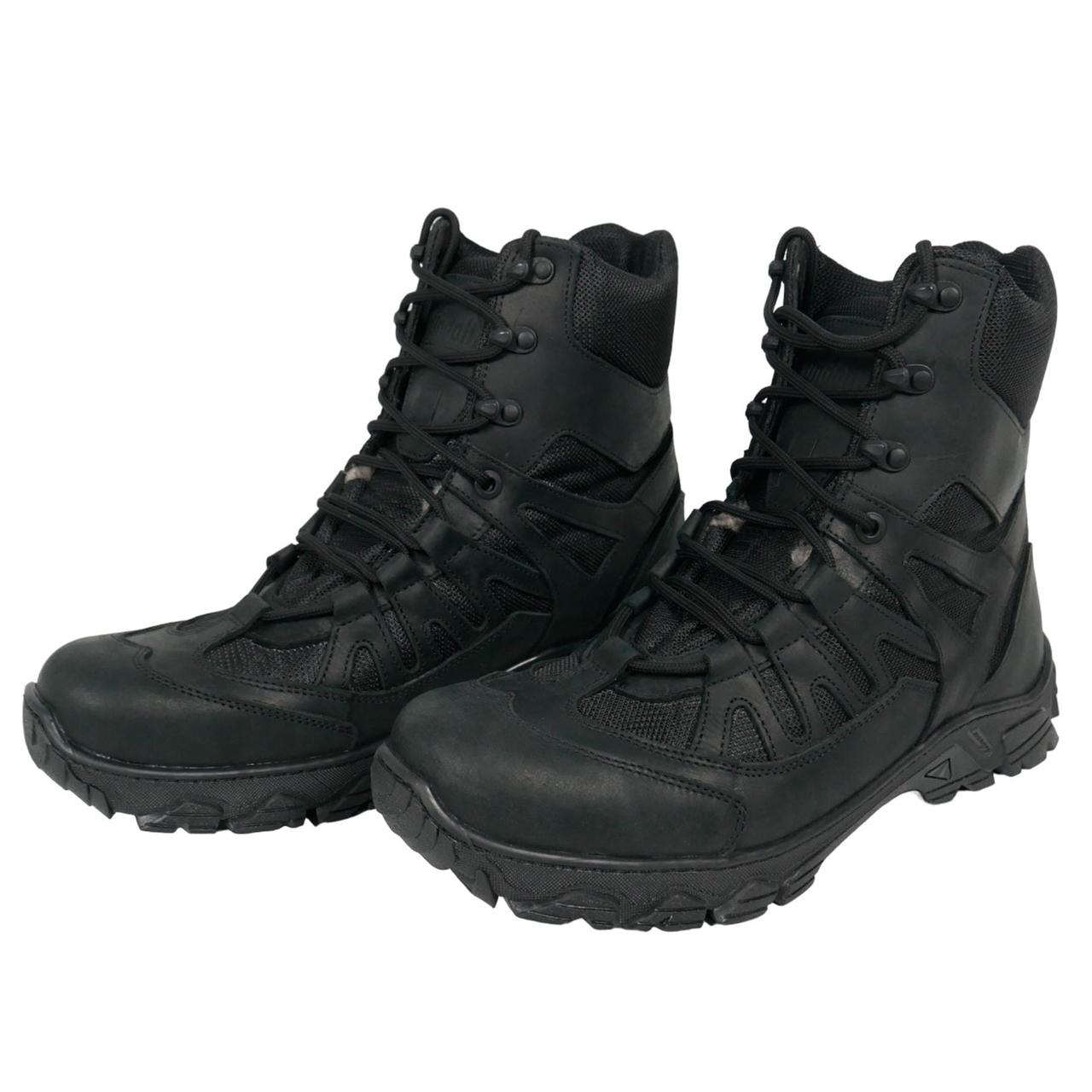 Зимові Берці Undolini Чорні (хутро) 42р | Військові берці з підошвою Energy Витримують до -20, фото 1