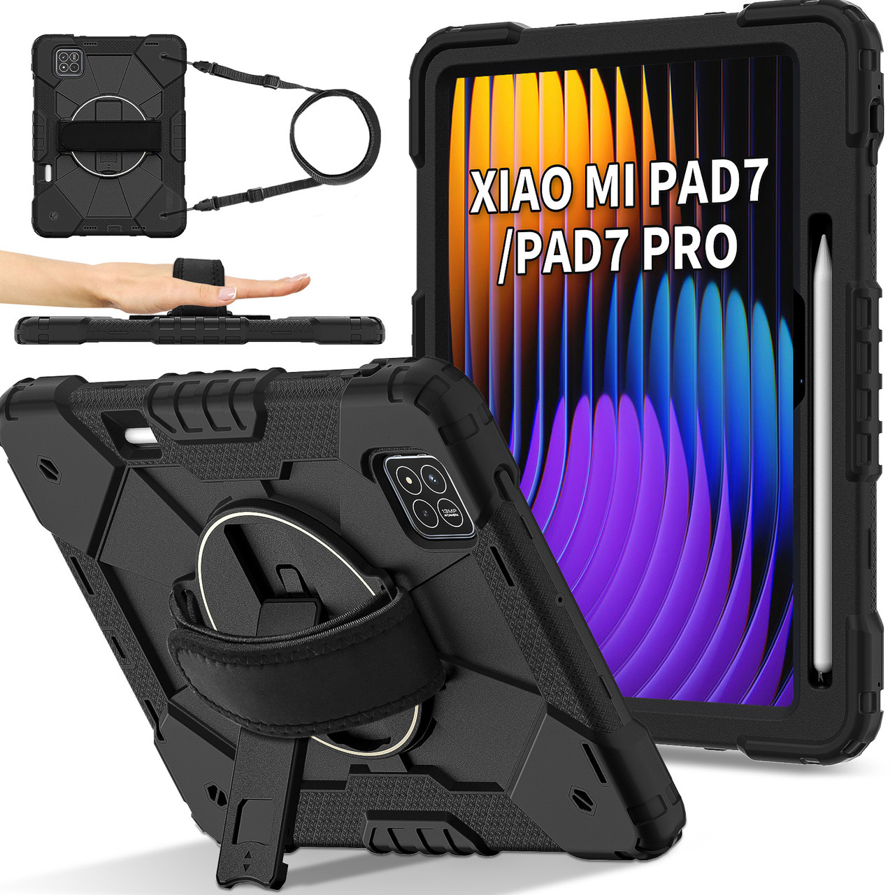 Броньований протиударний чохол Xiaomi Pad 7 / Pad 7 Pro 11.2” (2024) Чорний, фото 1