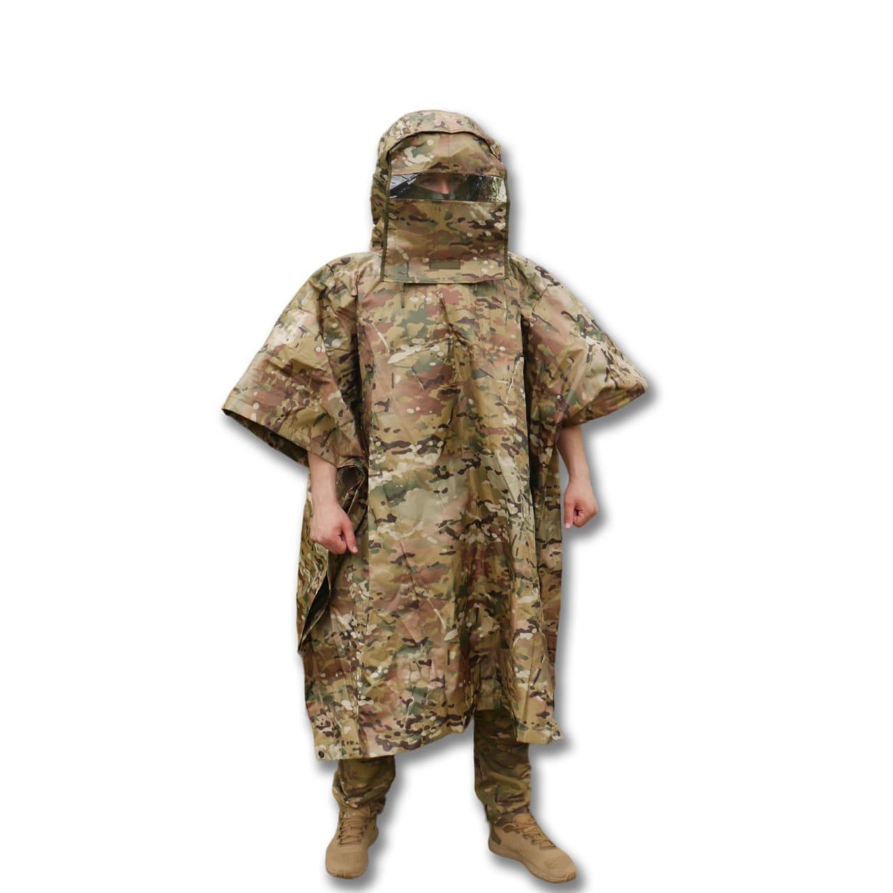 Універсальний військовий пончо з захистом від тепловізора мультикам Gen 1, фото 1