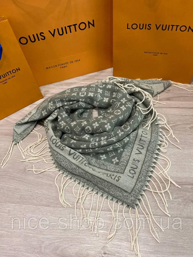 Хустка Louis Vuitton кашемір із бахромою, фото 1