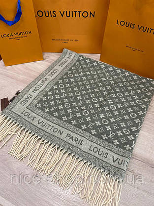 Хустка Louis Vuitton кашемір із бахромою, фото 3