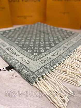 Хустка Louis Vuitton кашемір із бахромою, фото 5