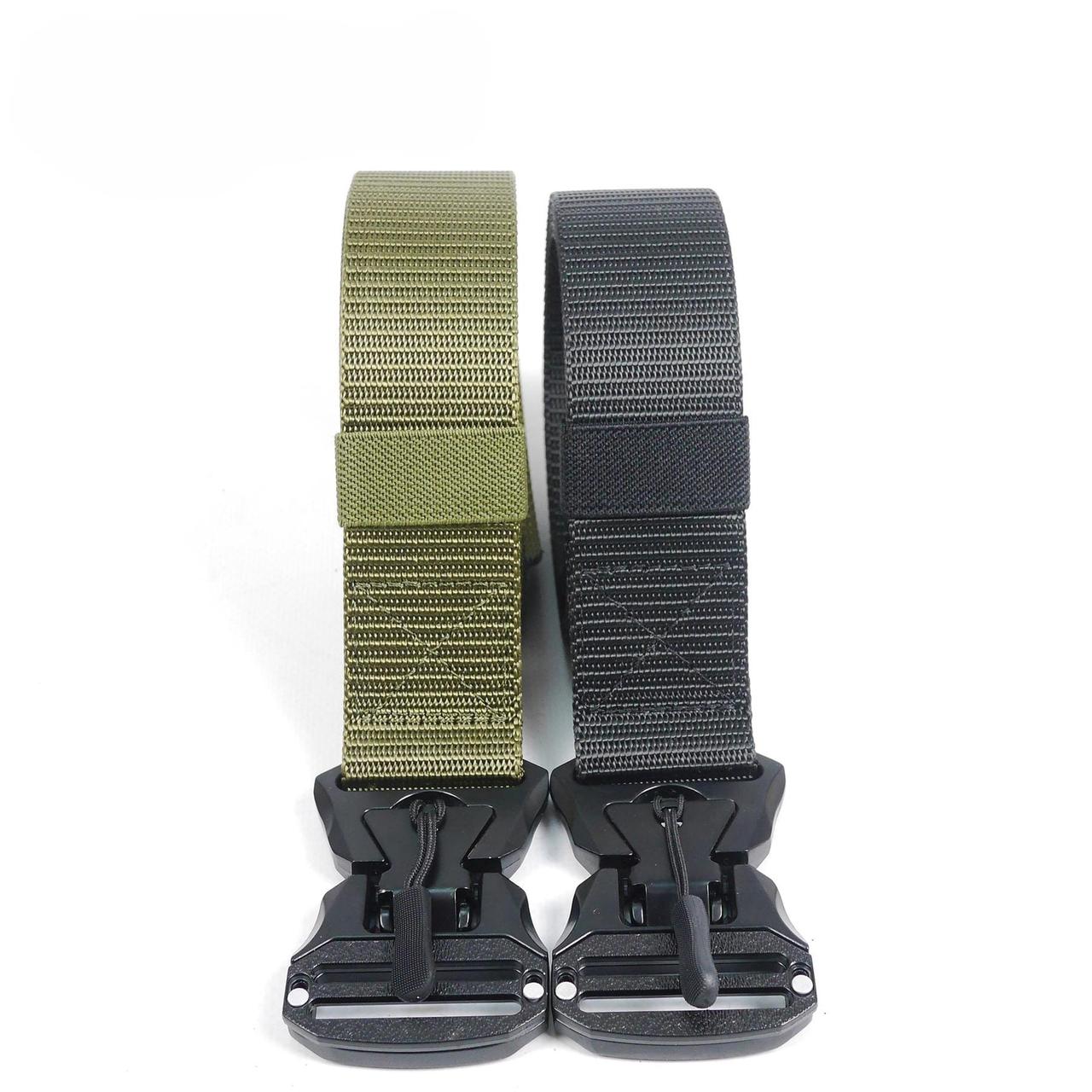 Тактичний ремінь з металічною пряжкою на магніті Чорний, фото 1