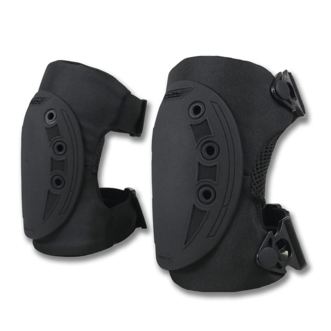 Чорні наколінники Kiborg з швидким скидом Виготовлені з 3D підкладкою та наповнювачем поліформом, фото 1