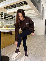 Теплий подовжений світшот OVERSIZE та високі натуральні носочки