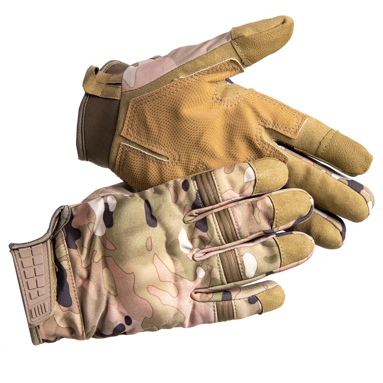 Тактичні Рукавички для Захисту Пальців Touch Screen Мультикам 2XL | Військові рукавички Нейлон, фото 1