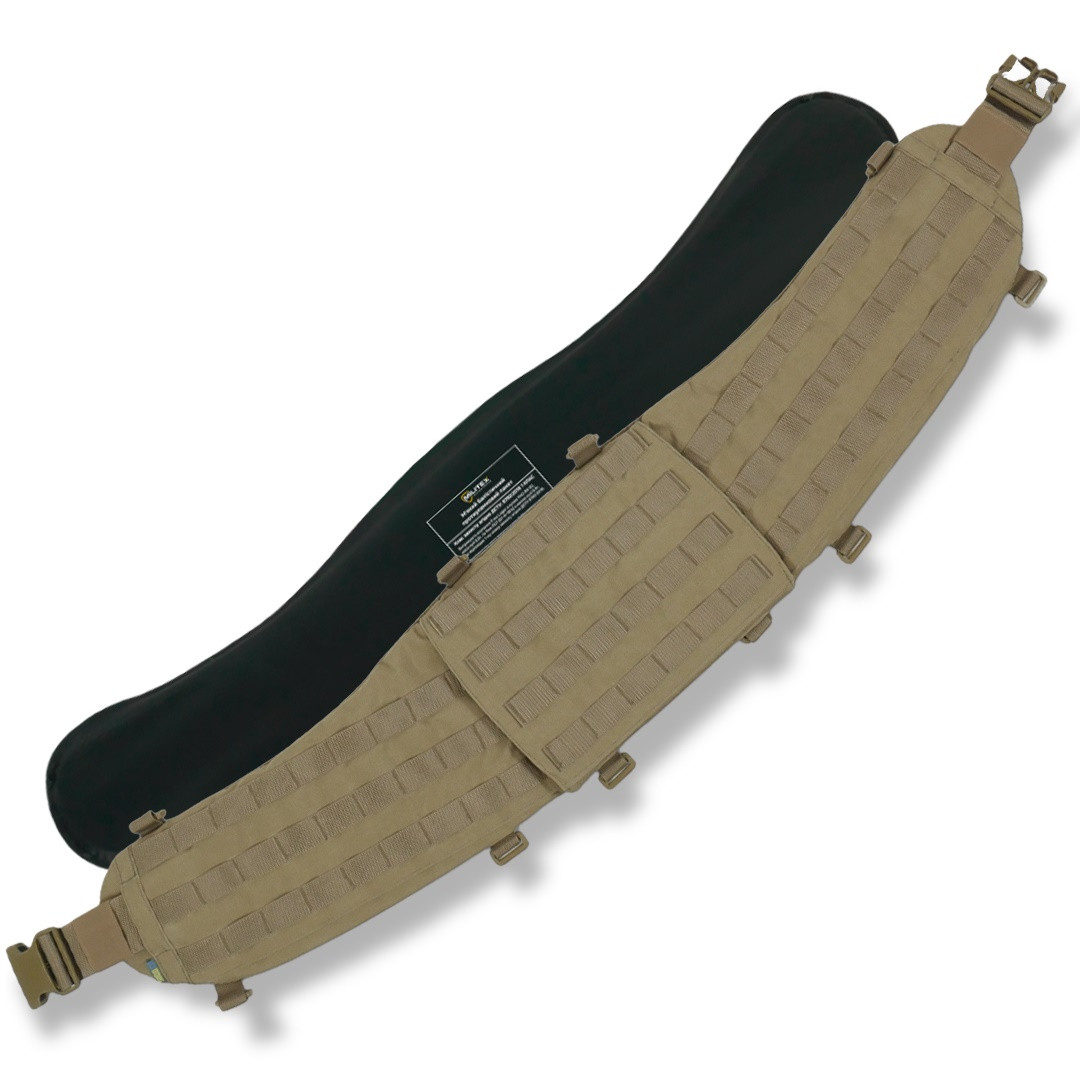 Пояс РПС Kiborg R-3 GEN.2 (L) Coyote з балістичним пакетом 1 клас захисту Militex, фото 1