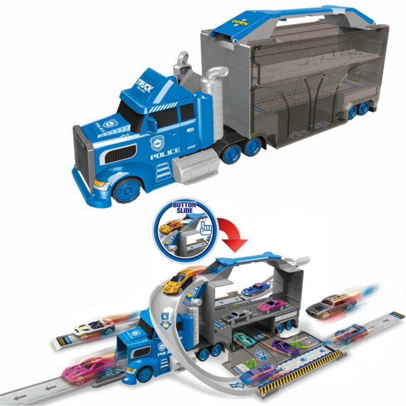 Поліцейська вантажівка Woopie 2 в 1 Транспортер Автотрек