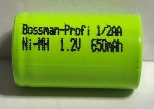 Акумулятор Bossman Profi 1/2 AA 1.2V 650mAh, фото 1