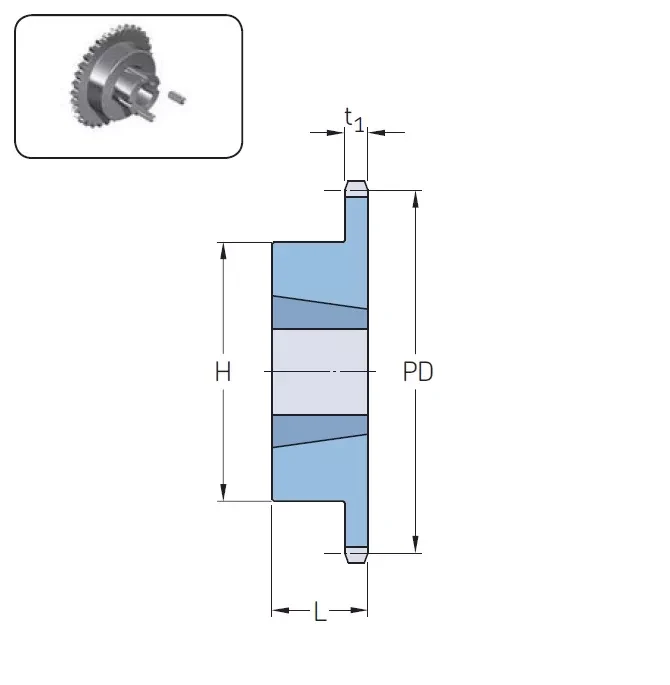Звездочка 08B-1, Z=19 TB, фото 1