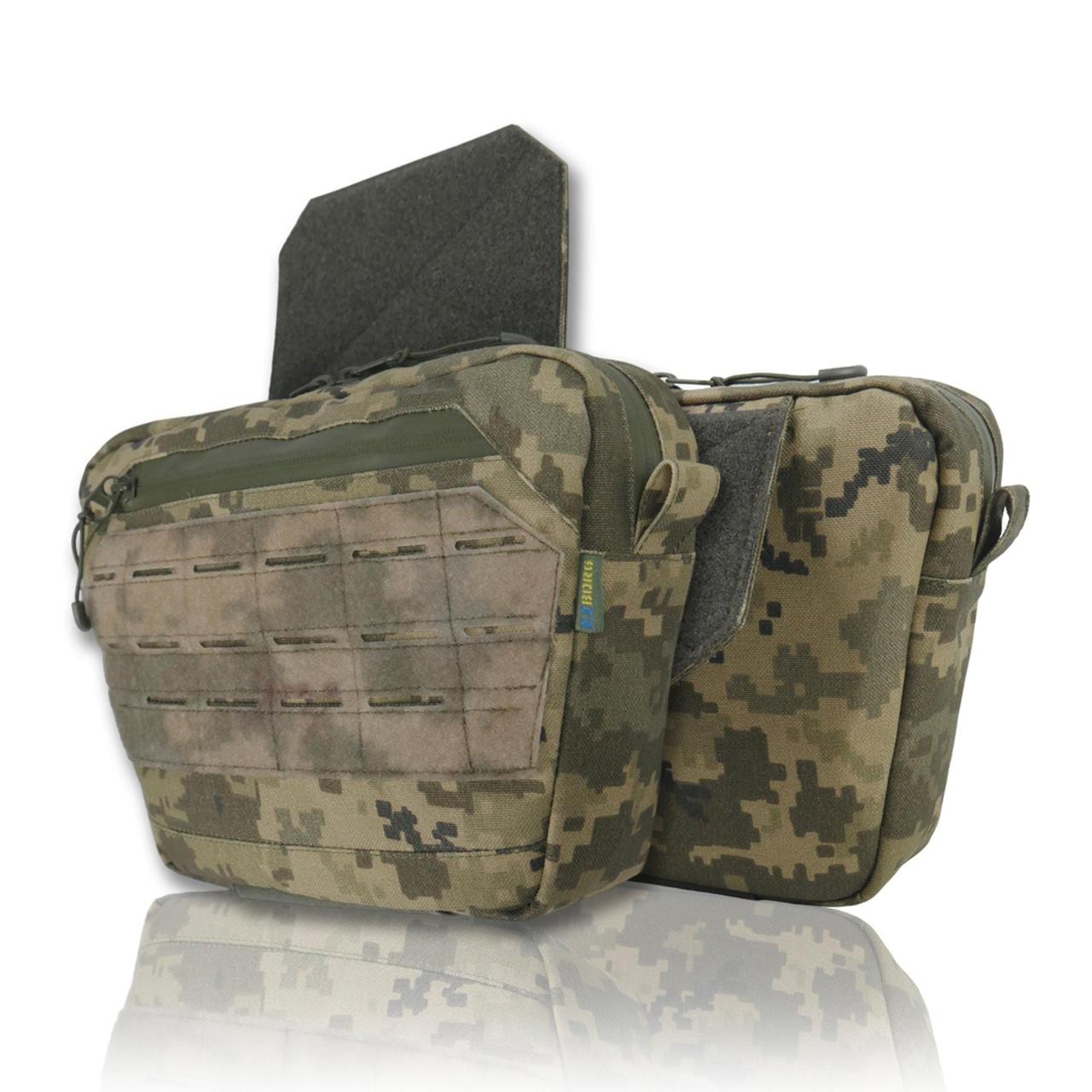 Сумка-напашник Піксель XL Kiborg GU під бронепакет Виготовлений з Cordura 1000D +NIR-просочення ( від ПНБ), фото 1