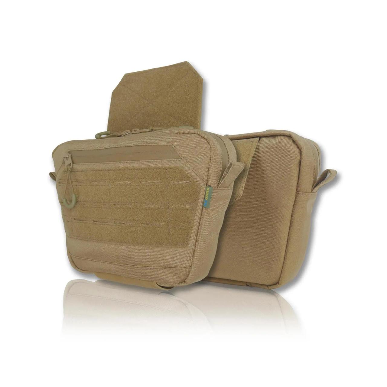 Сумка-напашник M(23х15,4х6 см) Kiborg GU Cordura Койот з NIR просочення (для меньш помітного для ПНБ), фото 1