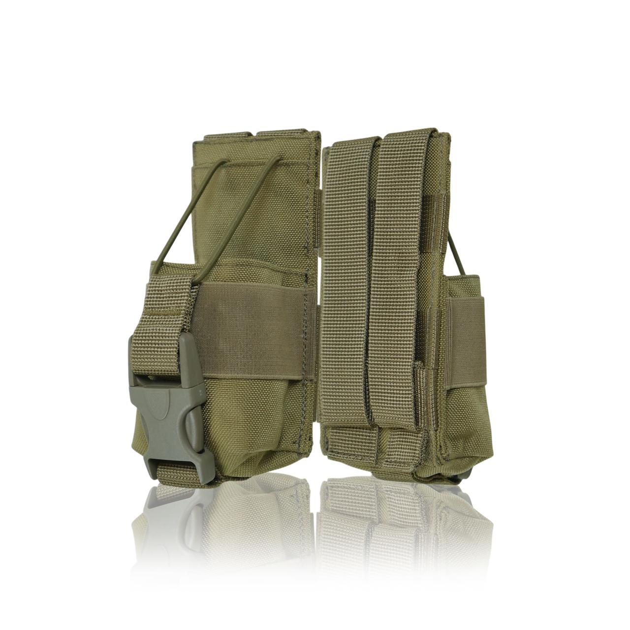 Швидкий доступ до тактичного підсумок під рацію Kiborg GU Single Radio Pouch Cordura MOLLE еластична фіксація фастекс, фото 1