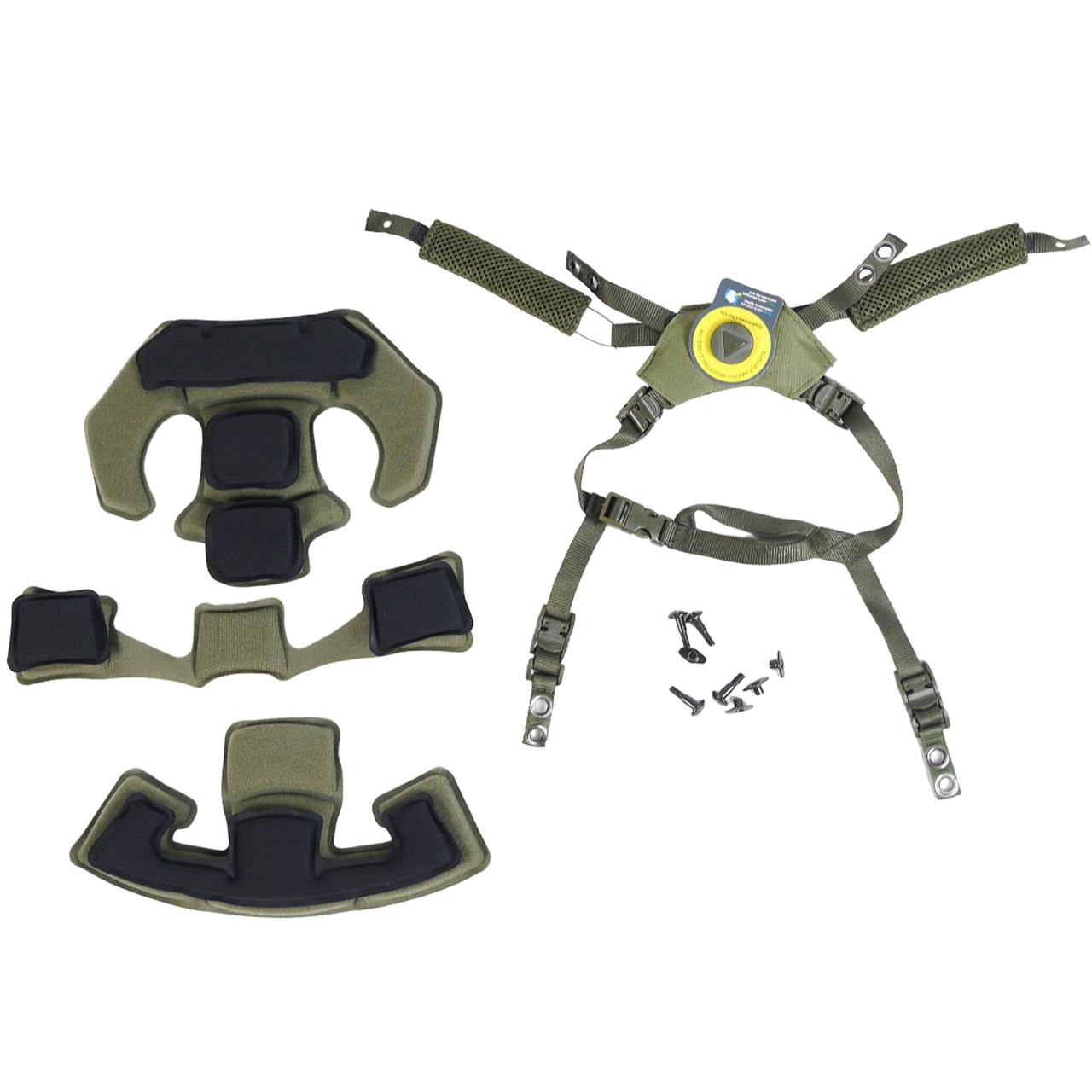 Комплект (Підвісна система Кріплення Team Wendy Cam Fit (R) + Подушки для Шолома) Олива, фото 1