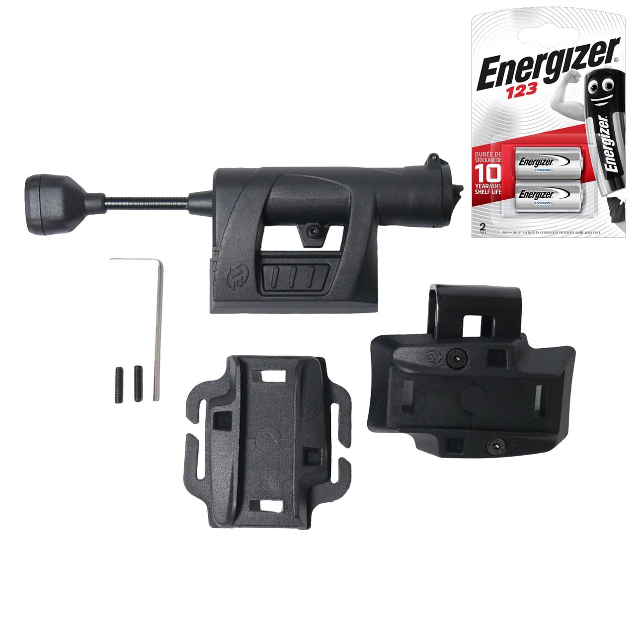 Ліхтарик на Шолом Тактичний з Кріпленням 3 Кольори + Інфрачервоний | До 46 годин роботи, фото 1