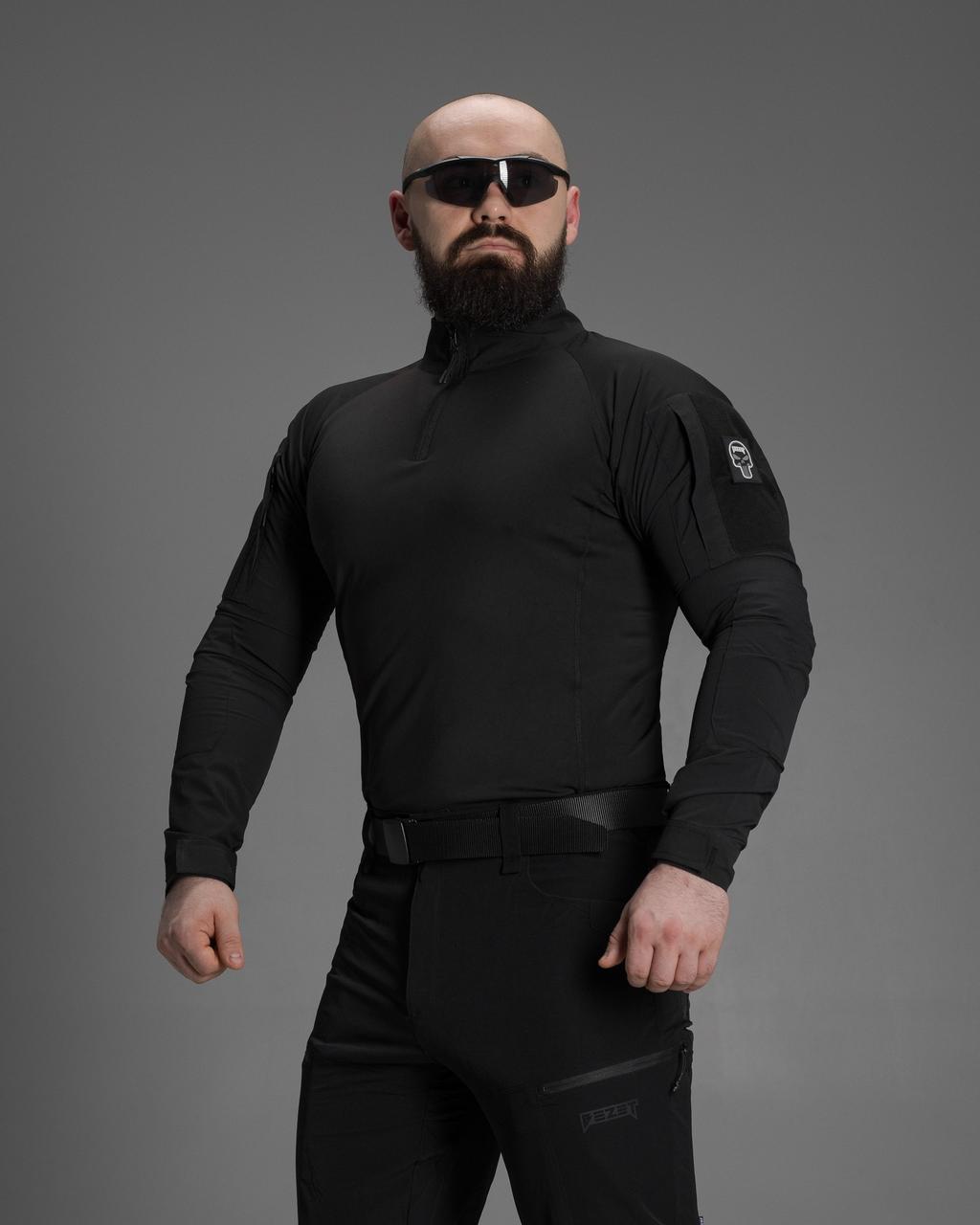 Сорочка тактична чоловіча BEZET Combat чорний, фото 1