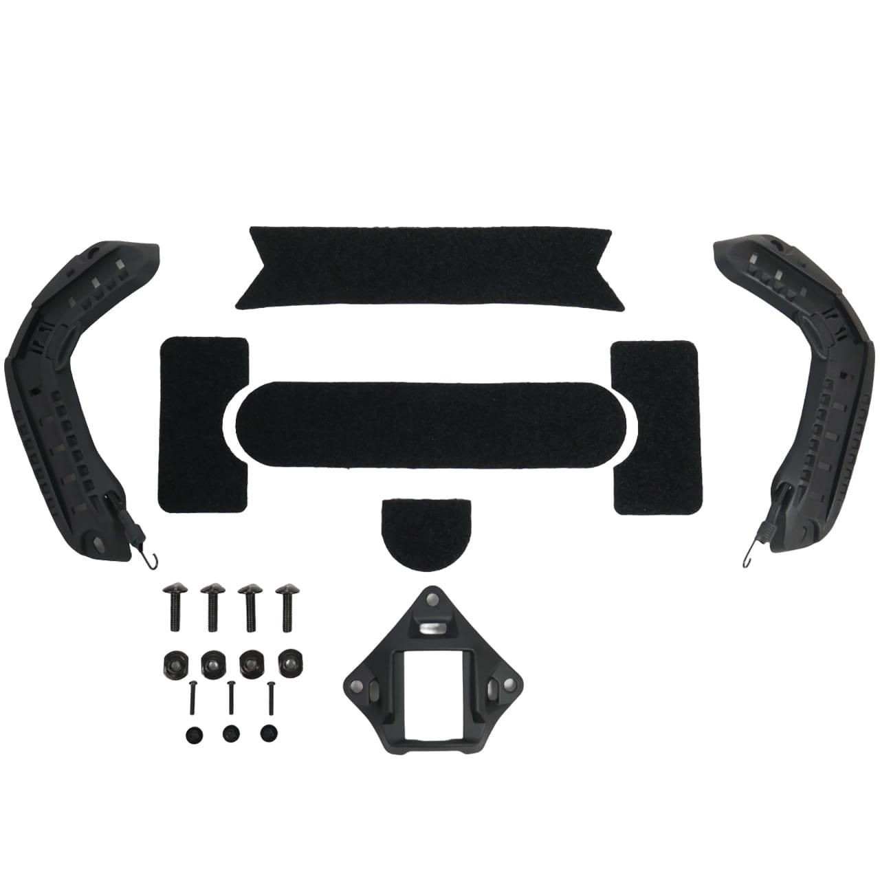 Комплект обвісу (NVG + рейкові кріпллення + velcro панелі + резинки для фіксації + болти ) для шолома FAST, MICH Койот, фото 1