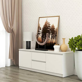 Тумба під TV з 2 висувними ящиками і 4 поличками з ЛДСП Сучасна тумба під телевізор 140 см в кімнату