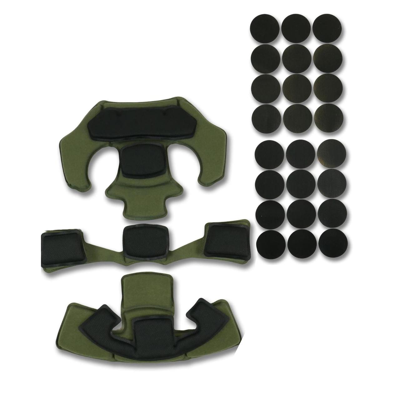 Набір протиударних подушок для шолому GEN.2 Хакі з технологією Zorbium | ЕВА (етиленвінілацетат), фото 1