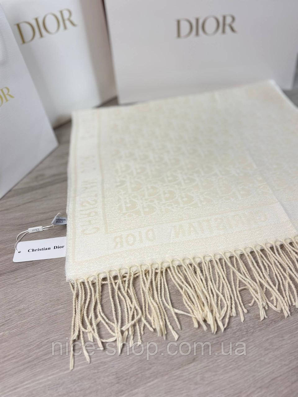 Хустка D.i.o.r. кашемір із бахромою