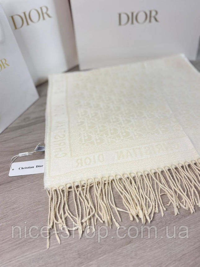 Хустка D.i.o.r. кашемір із бахромою, фото 1