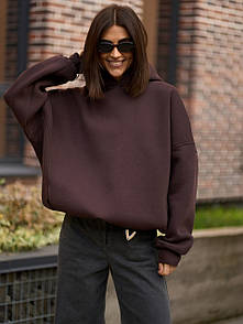 Худі жіночий - Шоколадний Oversize