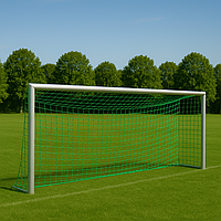 Сітка для футболу БЕЗВУЗЛОВА «ЄВРО 2,1», зелена (комплект з 2 шт.)