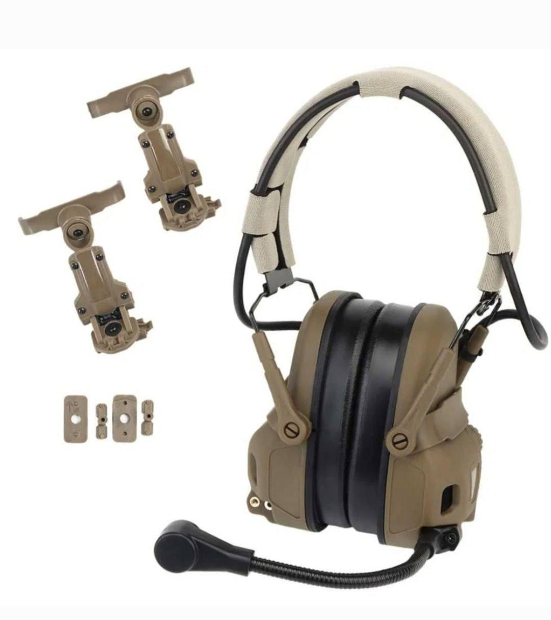 Тактичні активні навушники HD-17 Койот, фото 1