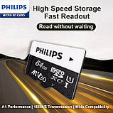 Карта пам'яті Philips microSD UHS-I 64 ГБ (до 100 МБ/с, Class 10) для телефону, планшета, камери, відеореєстратора, фото 3