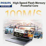 Карта пам'яті Philips microSD UHS-I 64 ГБ (до 100 МБ/с, Class 10) для телефону, планшета, камери, відеореєстратора, фото 4