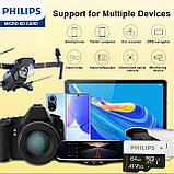 Карта пам'яті Philips microSD UHS-I 64 ГБ (до 100 МБ/с, Class 10) для телефону, планшета, камери, відеореєстратора, фото 5