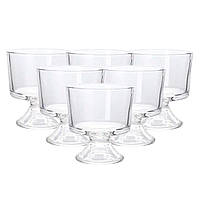 Набір креманок із товстого скла 6 штук по 310 мл прозорий HP560