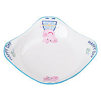 Порцелянова глибока глибока квадратна тарілка для дітей 350 мл HP-15-16