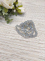 Намистини кришталеві 6*4мм прозорі Сірі ( 85шт)