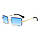 Сонцезахисні окуляри унісекс прямокутні Aura без оправи градієнт блакитні, фото 8