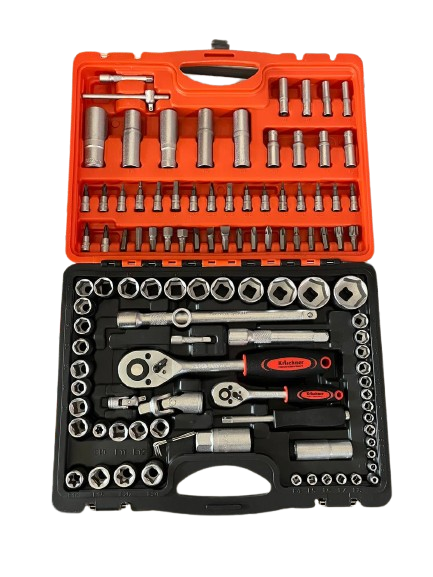 Набір ручного інструменту [1/2", 1/4"] Krischner KN-1108 108 ел., фото 1