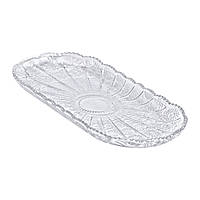 Сервірувальне блюдо для подачі закусок 33.5х15х2 см скляне овальне HP-YH-25