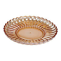 Блюдо сервірувальне Ø 28 скляне прозоре для подачі закусок, десертів, фруктів HP-YH-52